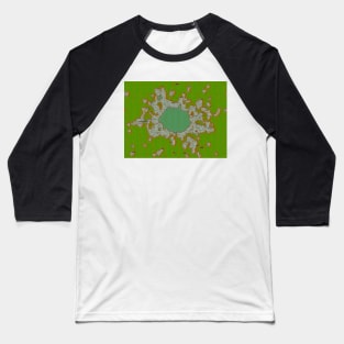 Green Paris Vintage Splat Baseball T-Shirt